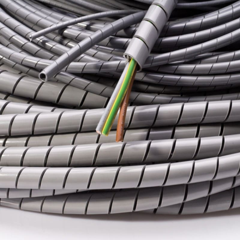 Cablecraft SPIRABAND 6MM GREY LFH PK 50MT