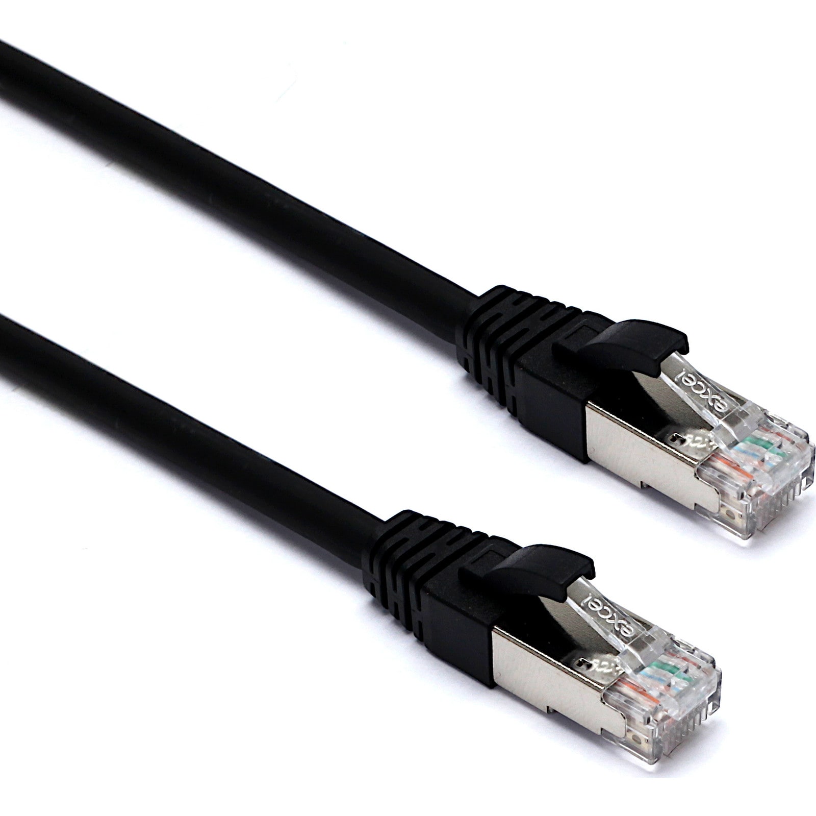 Mayflex - Excel Cat6A Patch Lead F/FTP Shielded LSOH Blade Booted 0.5 m Black (10-Pack)