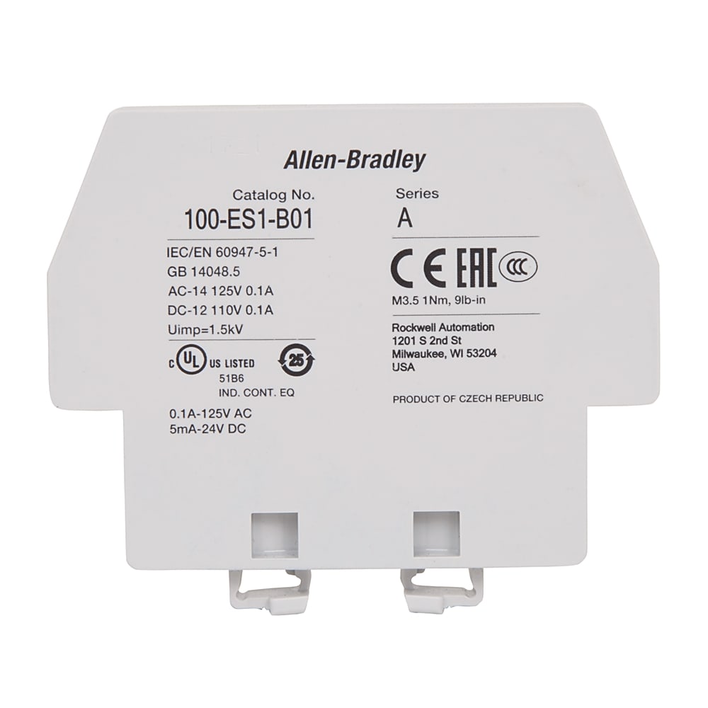 Allen-Bradley Auxiliary Contact,1NO 1NC,Inside Mountin