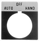 Allen-Bradley LEGEND PLATE MARKED `AUTO-OFF-HAND`