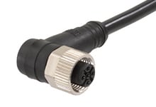 Molex - M12 5P Fem 90° to Pigtail WSOR Cable 2m