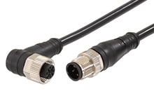 Molex - M12 4P Fem 90° to Male WSOR Cable 5m