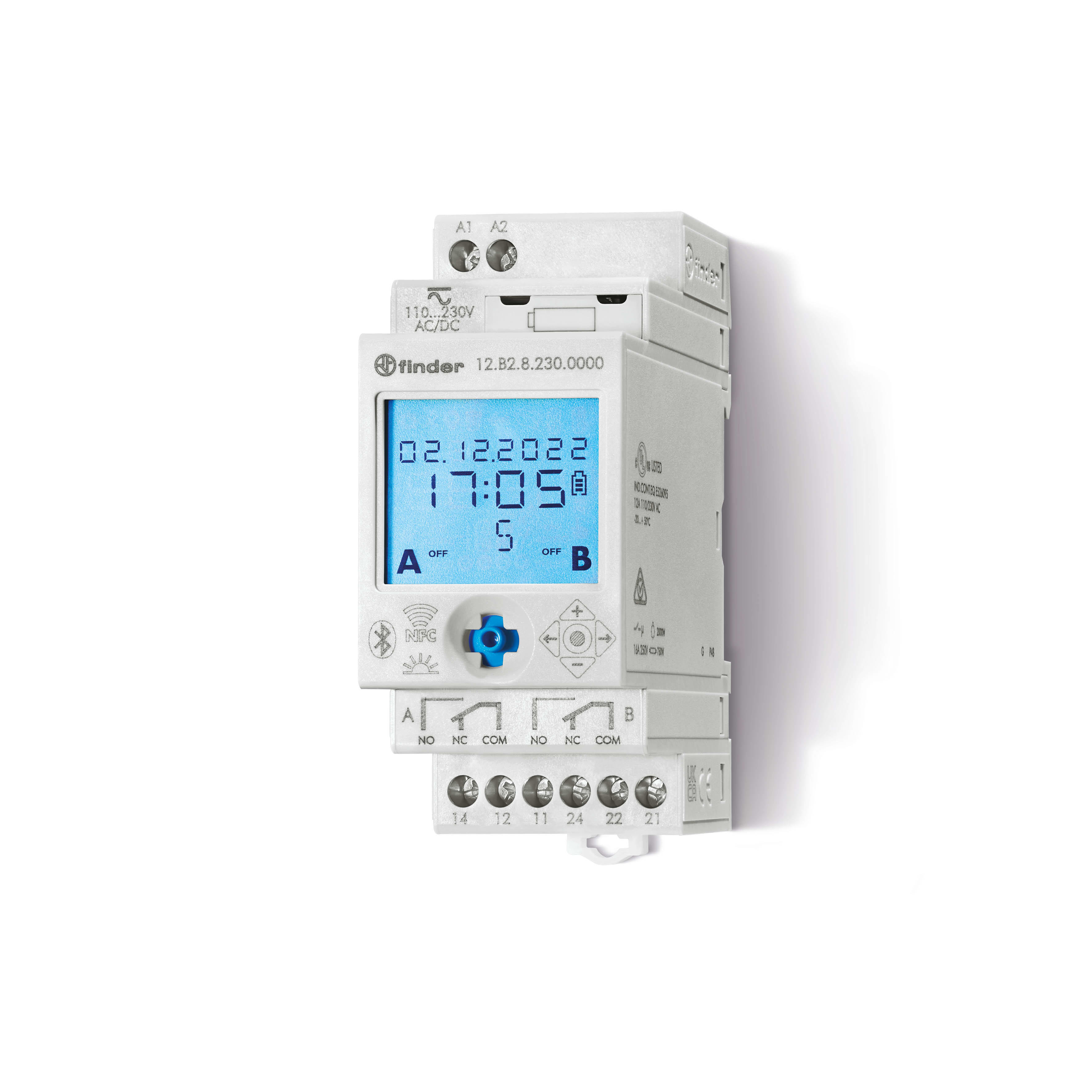 Finder Finder 12 Series Annual Astro Tiime Switch with Bluetooth 16A 230 V