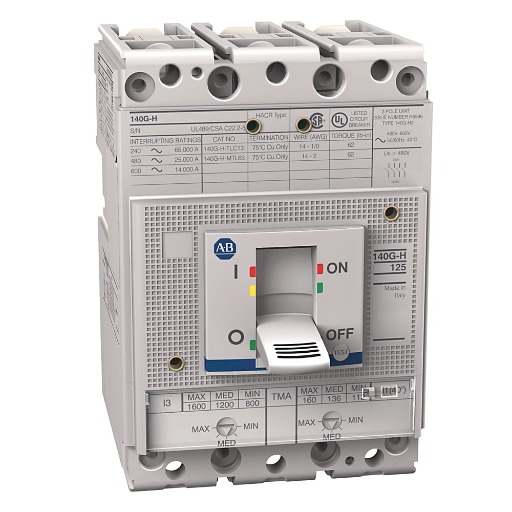 Allen-Bradley 140G 80A Frame Molded Case Ckt-Bkr