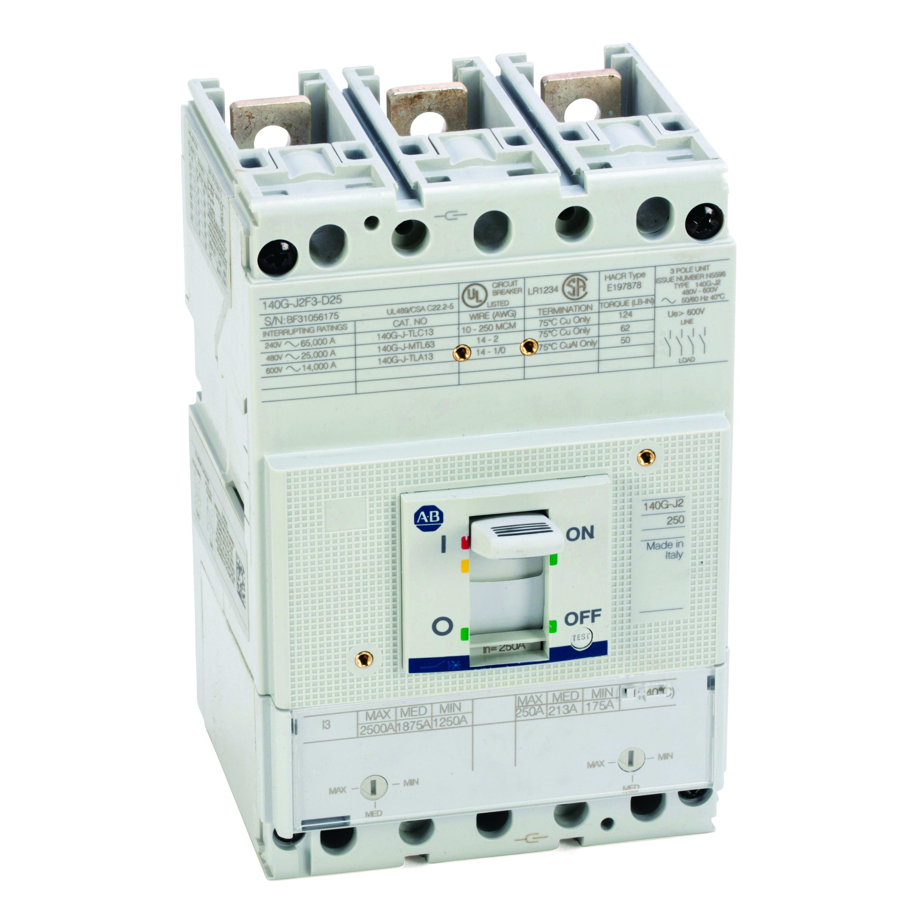 Allen-Bradley 140G Frame 250A 3P MCCB