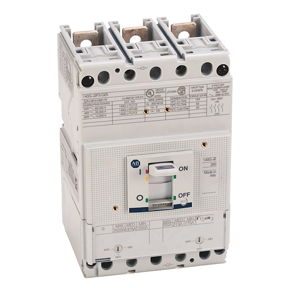 Allen-Bradley 140G 250A J FRAME MOLDED CASE CKT-BKR