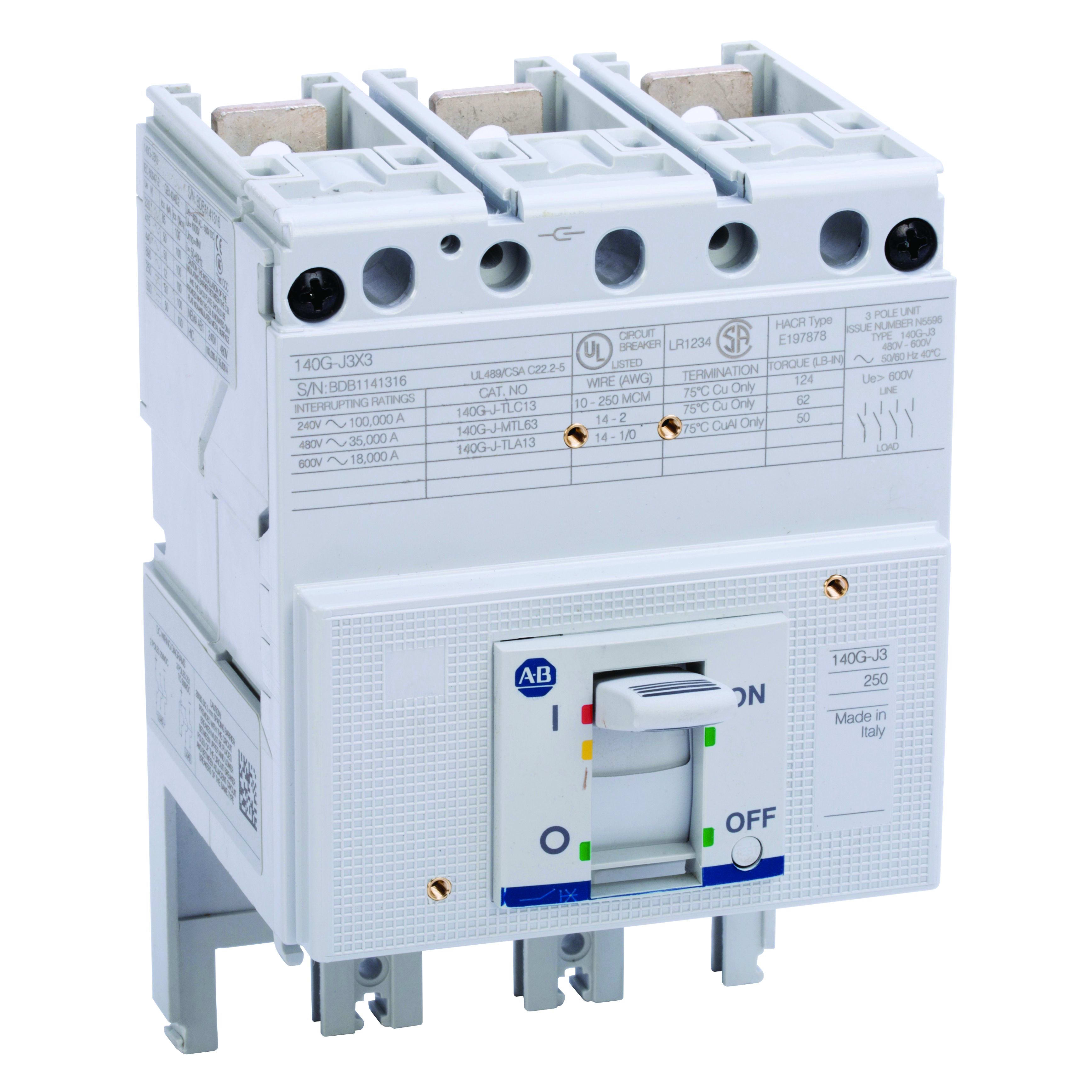 Allen-Bradley 140G 250A J Frame 3P MCCB