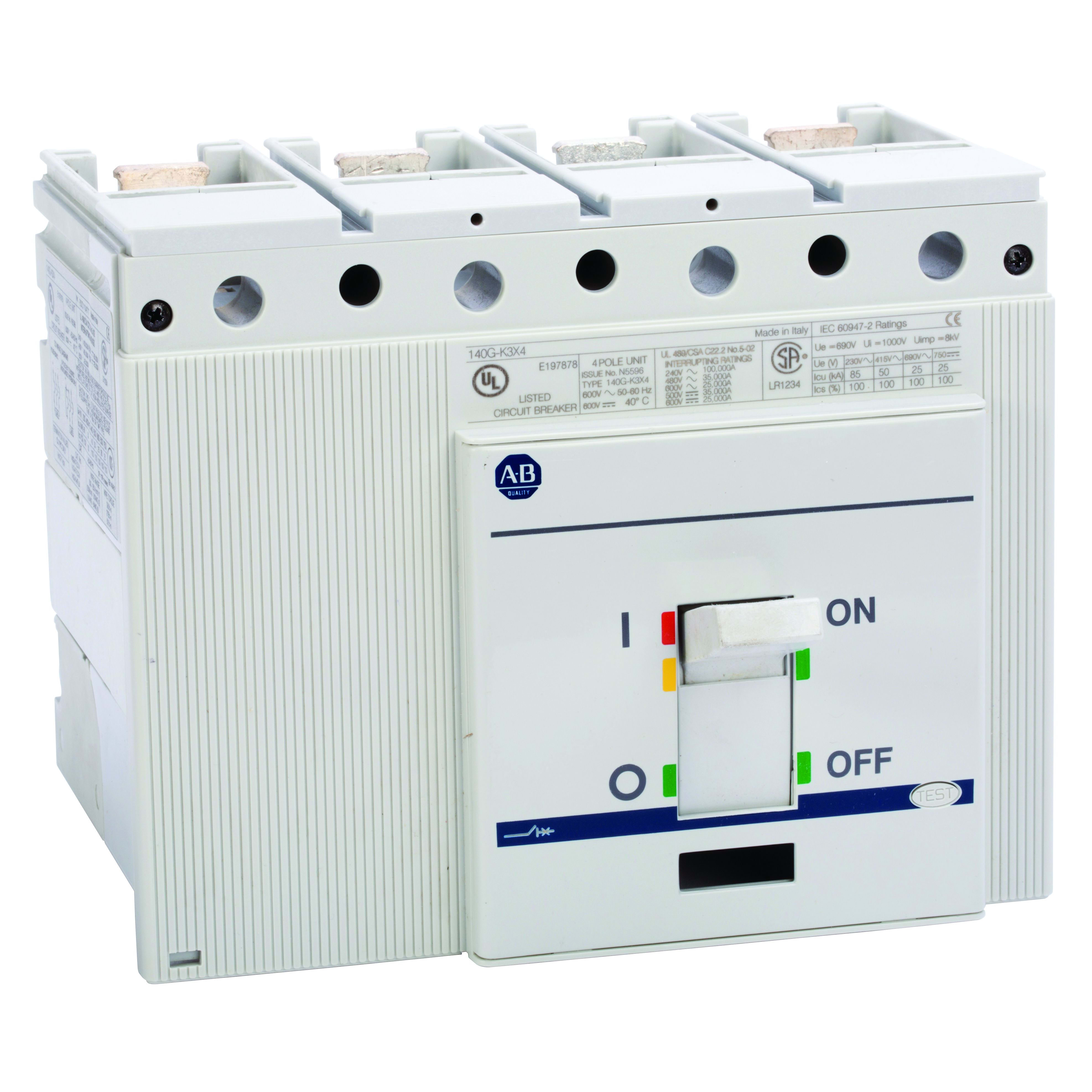 Allen-Bradley MCCB Frame, Size 'K', 4 Pole 35kA@480V