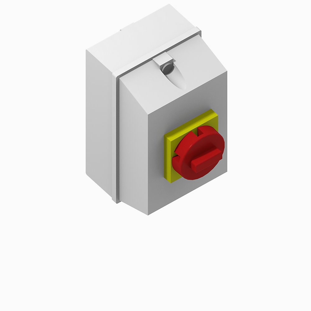 Allen-Bradley - Plastic Enclosure With Red and Yellow Handle
