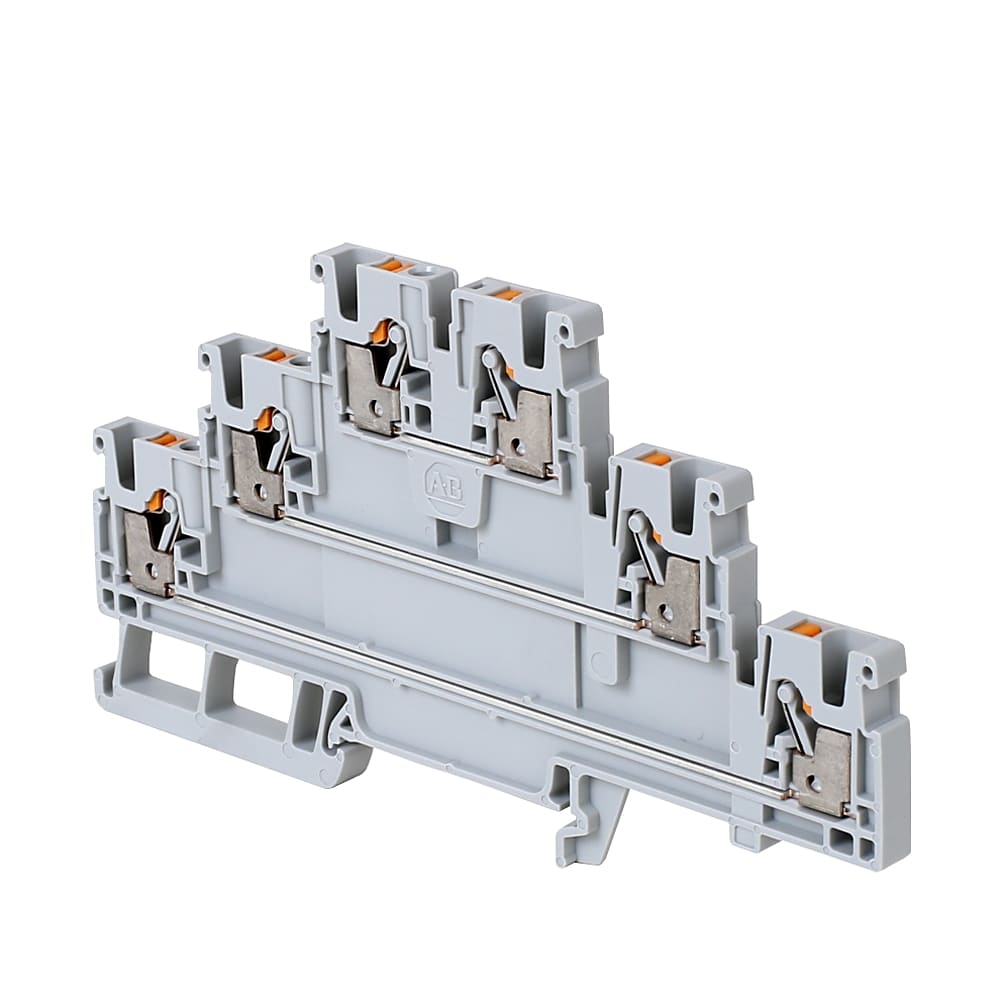 Allen-Bradley Push-in Terminal Block,2.5mm, Grey