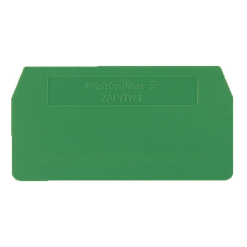 Weidmuller Z-Series End Plate Green