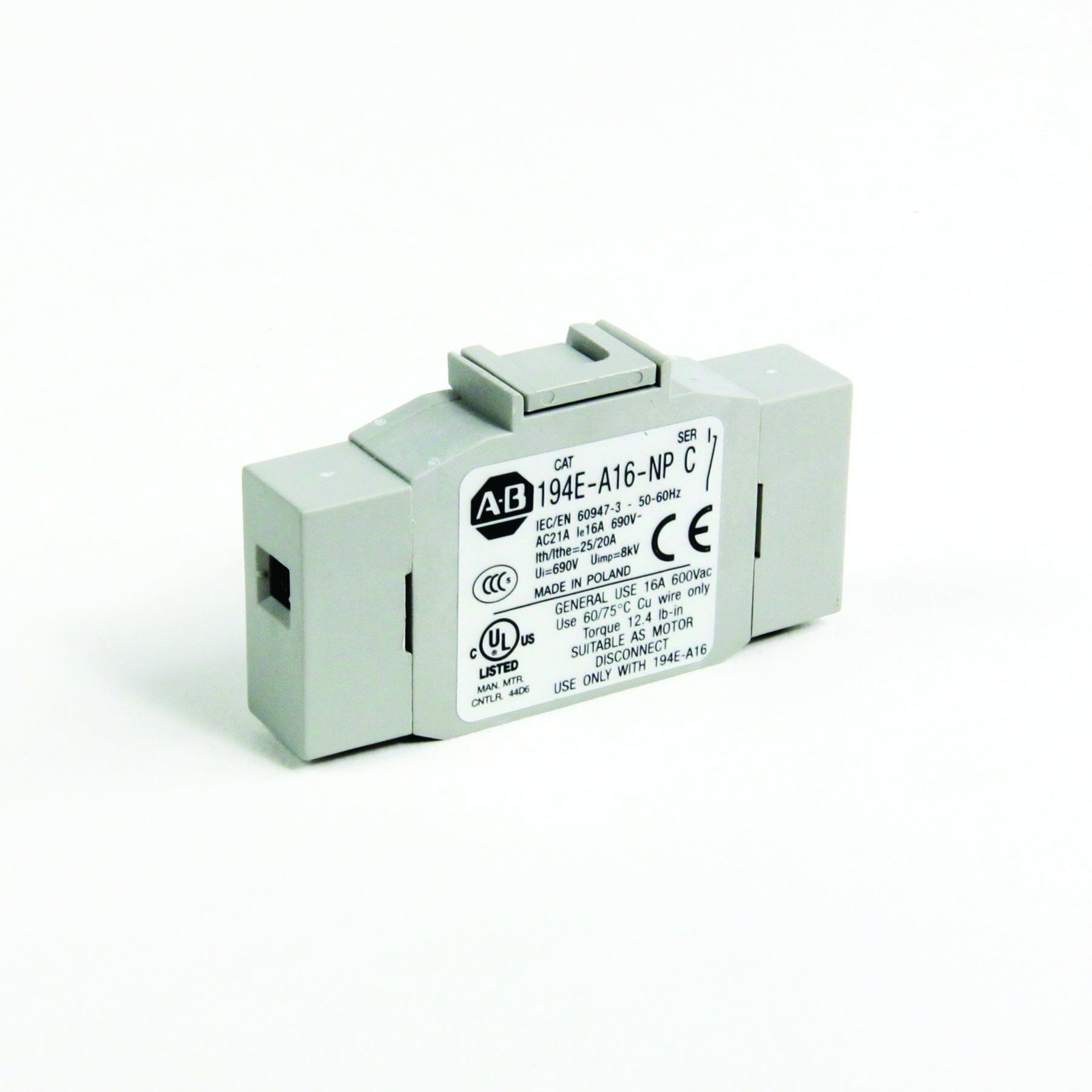 Allen-Bradley Fourth pole, 1 early contact, 194E-A16