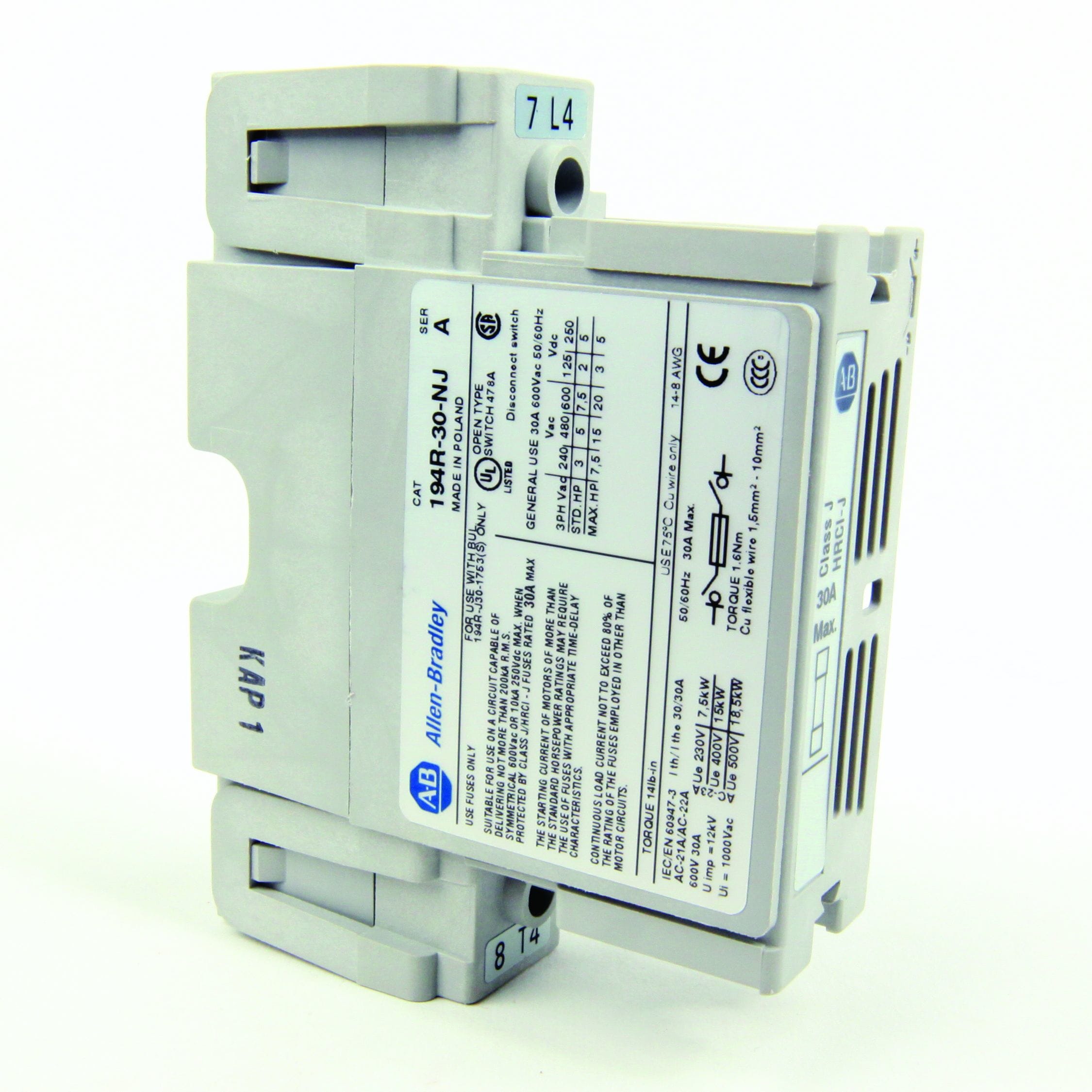 Allen-Bradley 4TH POLE NP FOR 30A J FUSES