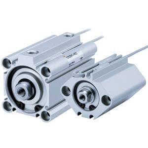 SMC CDQ2 Series Non-Rotating Rod Compact Air Cylinder Bore Size ø25 mm Stroke 20 mm Double Acting