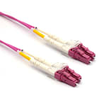 Mayflex - Excel Enbeam OM4 Fibre Optic Patch Lead LC-LC Multimode 50/125 Duplex LSOH Violet 1 m