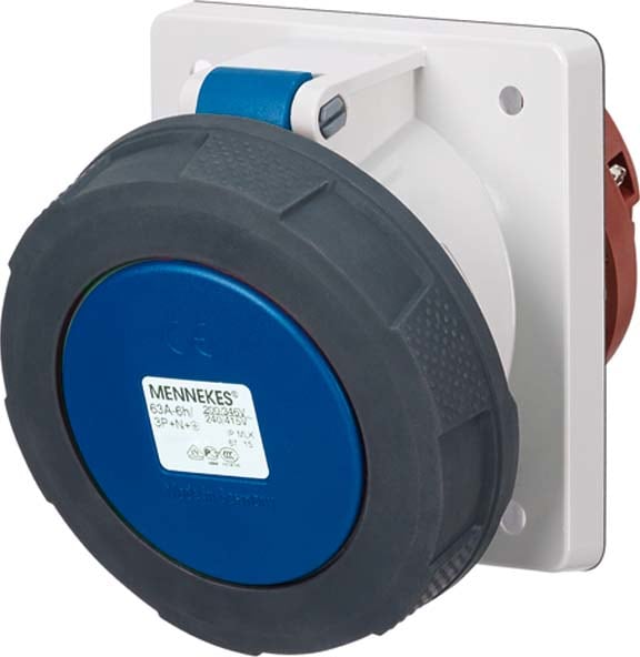 Mennekes ang.Panel Socket IP67 63A 3p 230V 6h