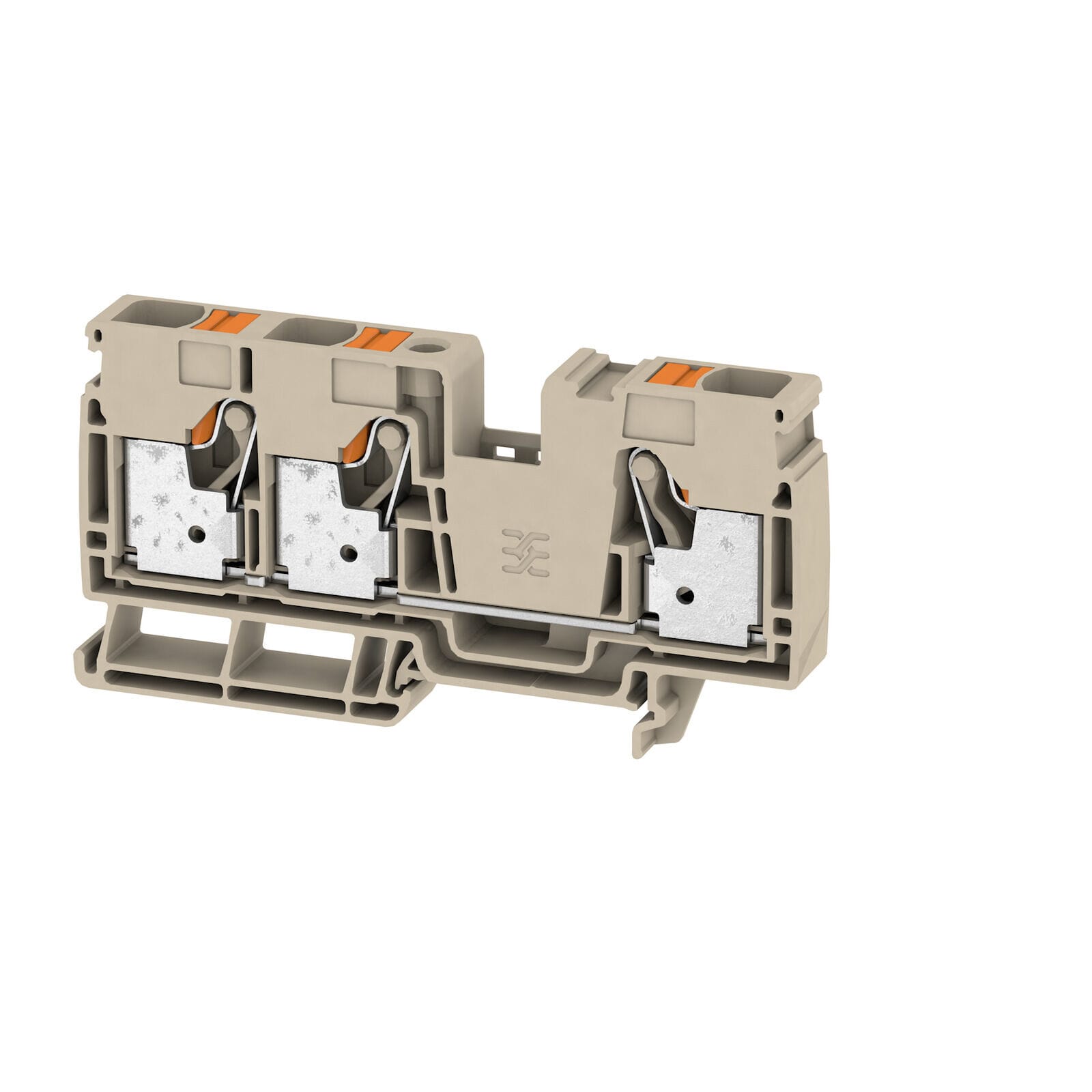 Weidmuller Feed-Through Terminal 16 mm² Dark Beige