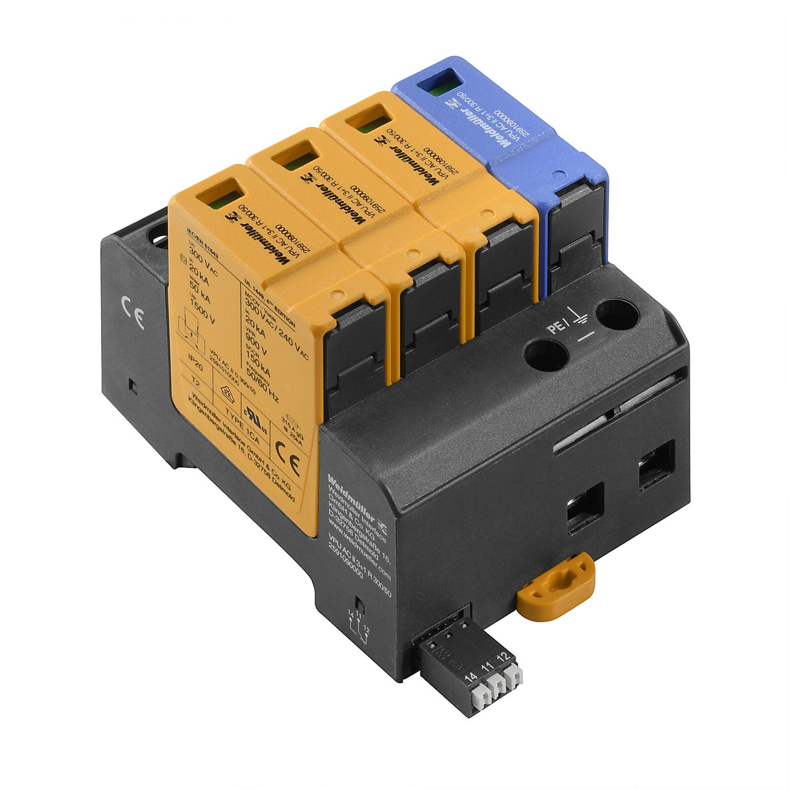 Weidmuller Surge Voltage Arrester 3+1 R 300/50