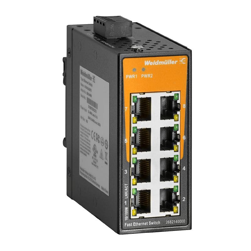 Weidmuller Network Switch Unmanaged Fast Ethernet Number of Ports 8x RJ45