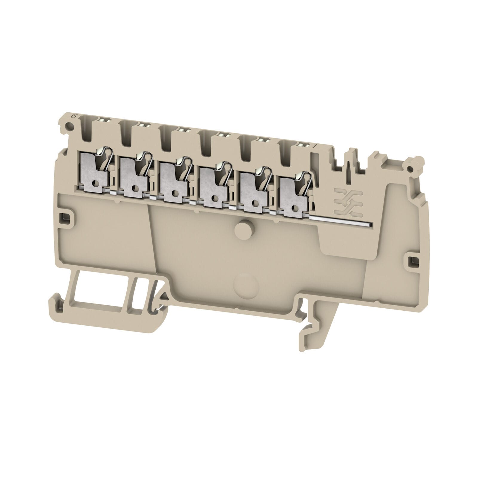 Weidmuller Push-in Modular Distribution Terminals 17.5 A Dark Beige