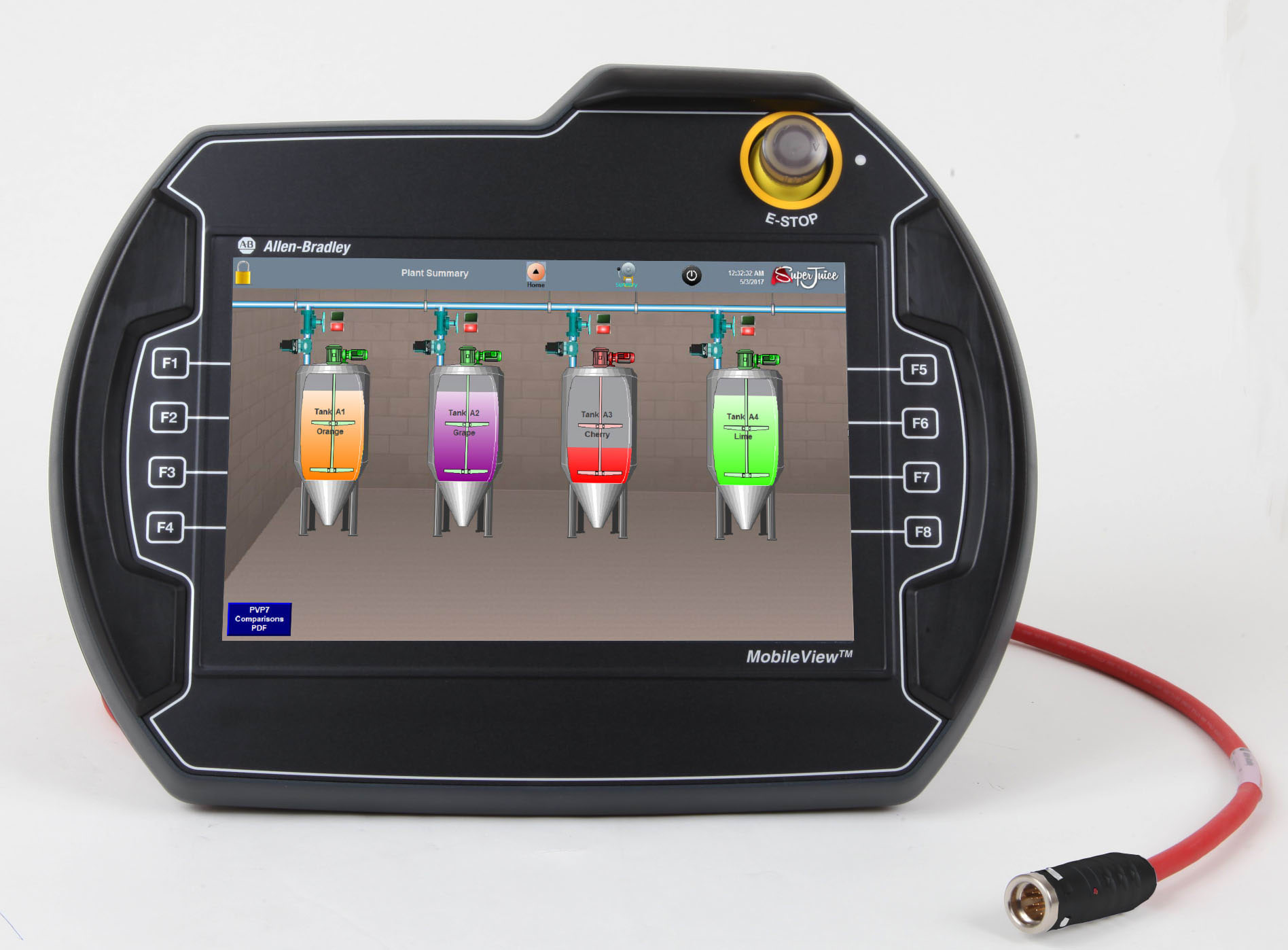 Allen-Bradley MobileView, 10 in Display, Illuminated