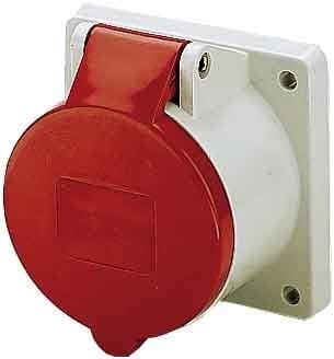 Mennekes str.Panel Socket IP44 32a 5p 400v 6H 75x