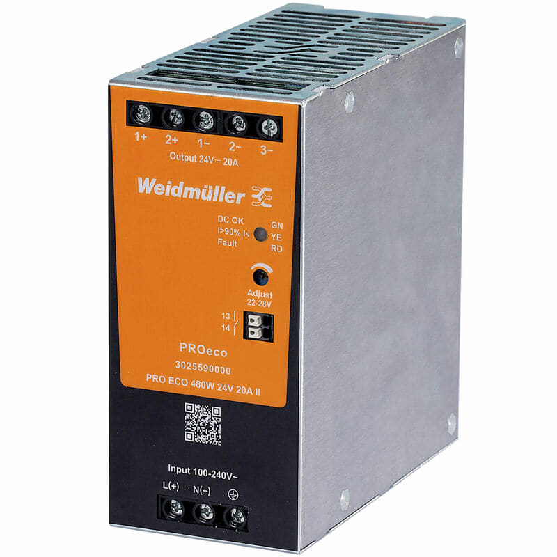 Weidmuller Pro Eco Power Supply 480 W 24 V 5 A