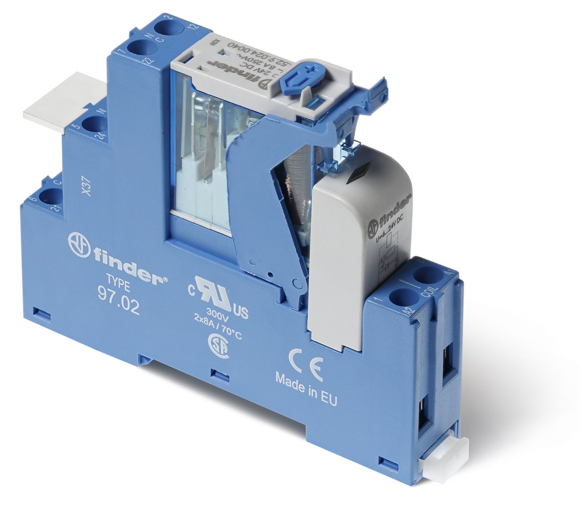 Finder DPDT 8A Relay 24VDC