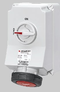 Mennekes DUO Socket IP67 63A 5p 400V 6h c/w Pilot