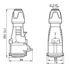 Legrand - S Plug 400v 16a 3p+n+e IP44