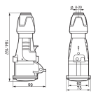 Legrand - S Plug 230v 32a 2p+e IP44
