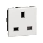Legrand - 2P+T 13A Shuttered-Wh