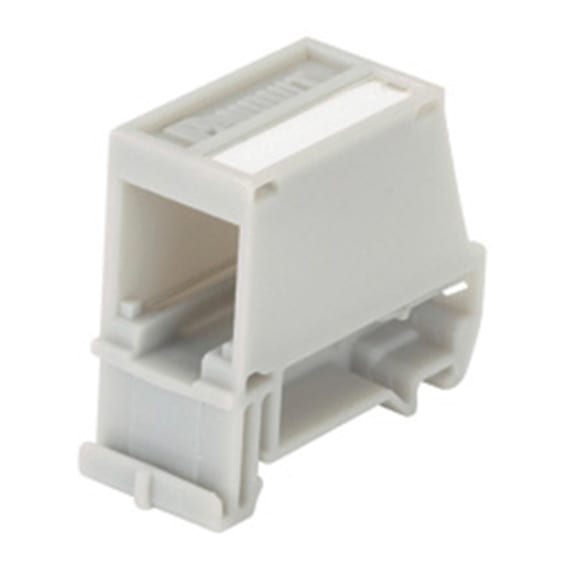 Panduit DIN rail mount adapter with label, singl
