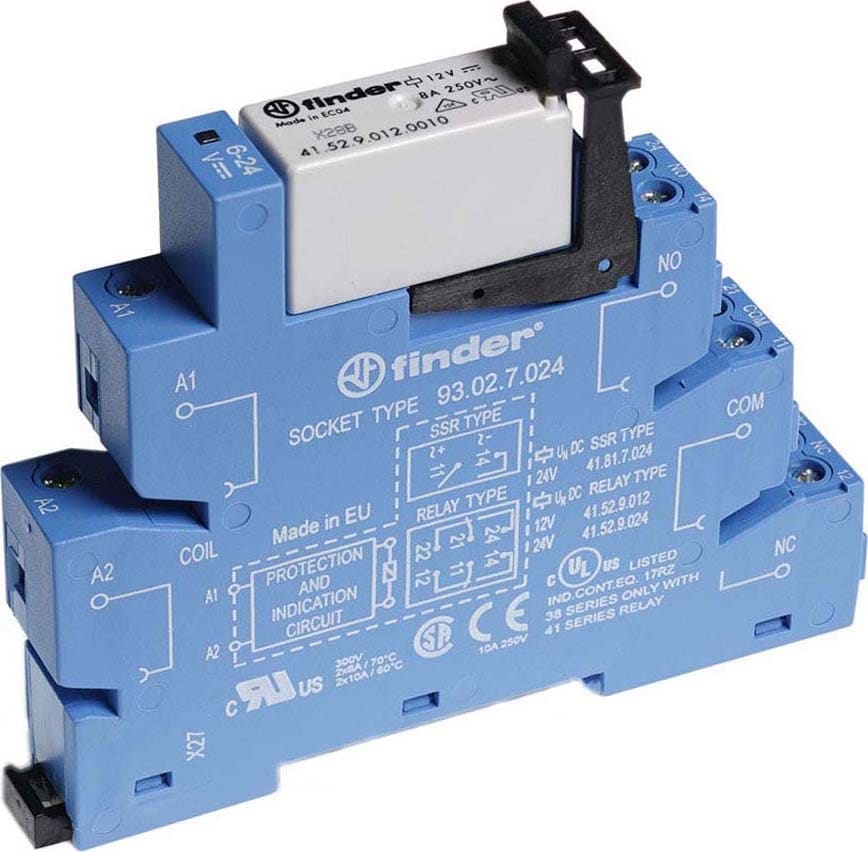 Finder DPDT 8A Relay 12VDC
