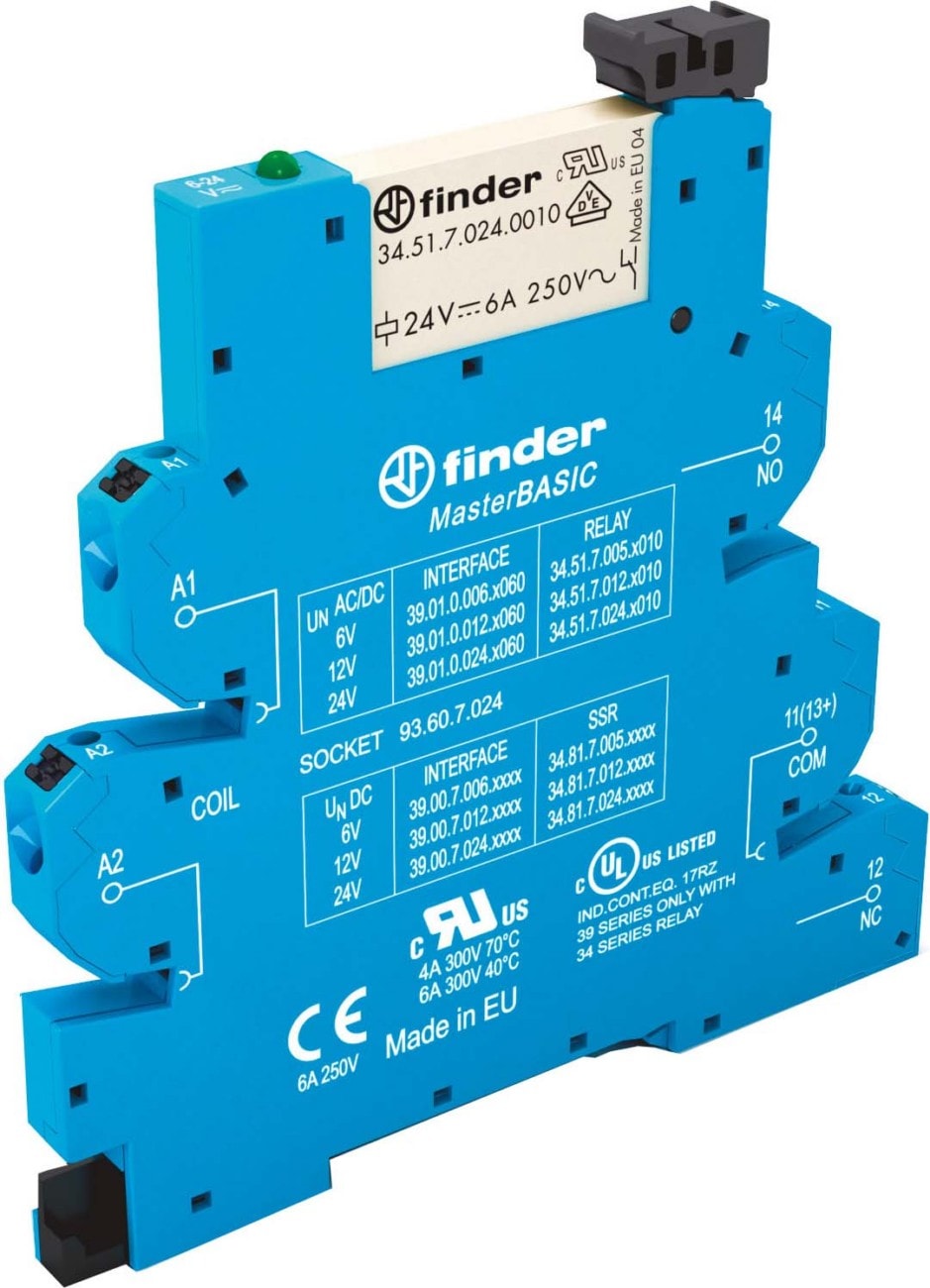 Finder EMR-Koppelrelais, Push-In Technik