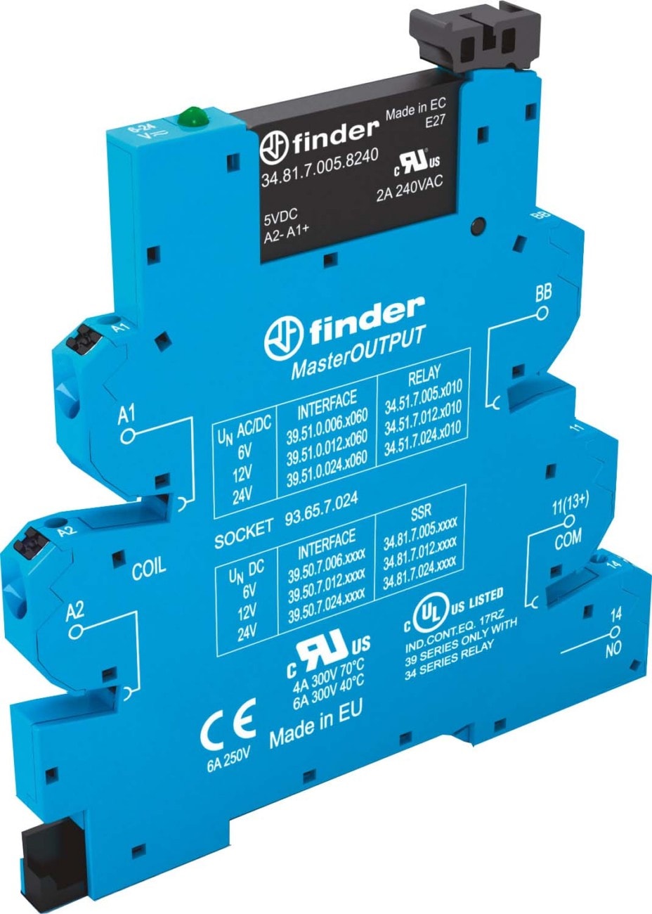 Finder SSR-Koppelrelais, Push-In Technik