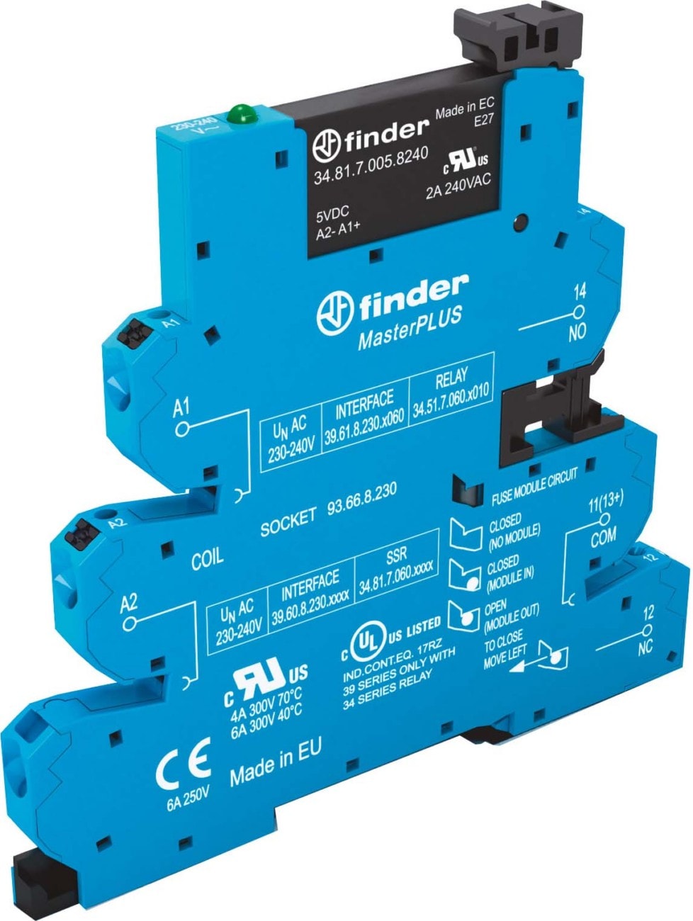 Finder SSR-Koppelrelais, Push-In Technik