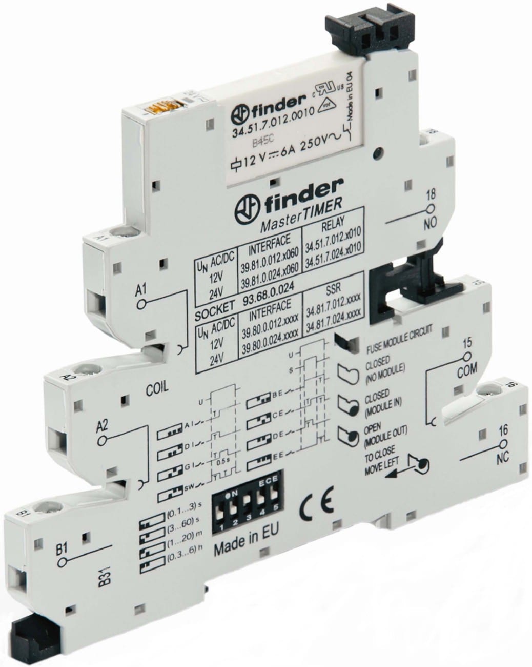Finder MODULAR INTERFACE 1POLE 6A 24V
