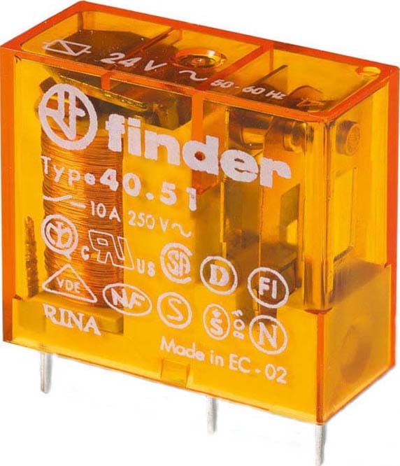 Finder MINIATURE RELAY 10AMP 3.5MM PITCH