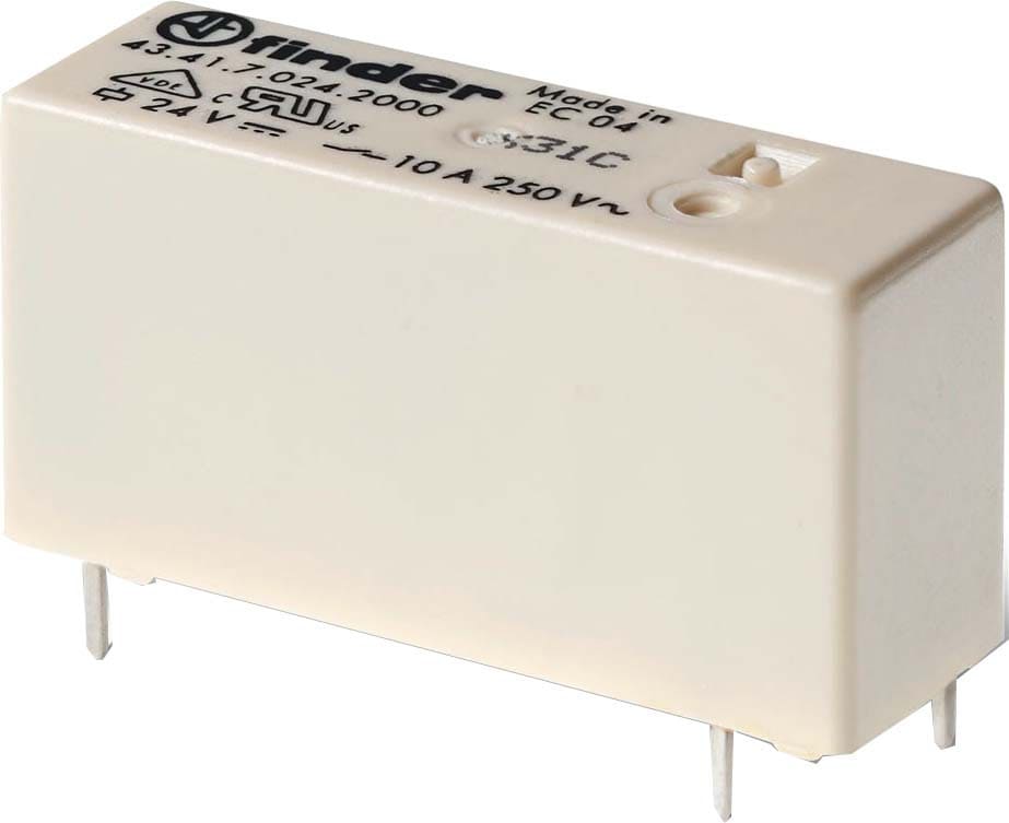 Finder MINIATURE PCB RELAY 1-POLE 10A 24V DC