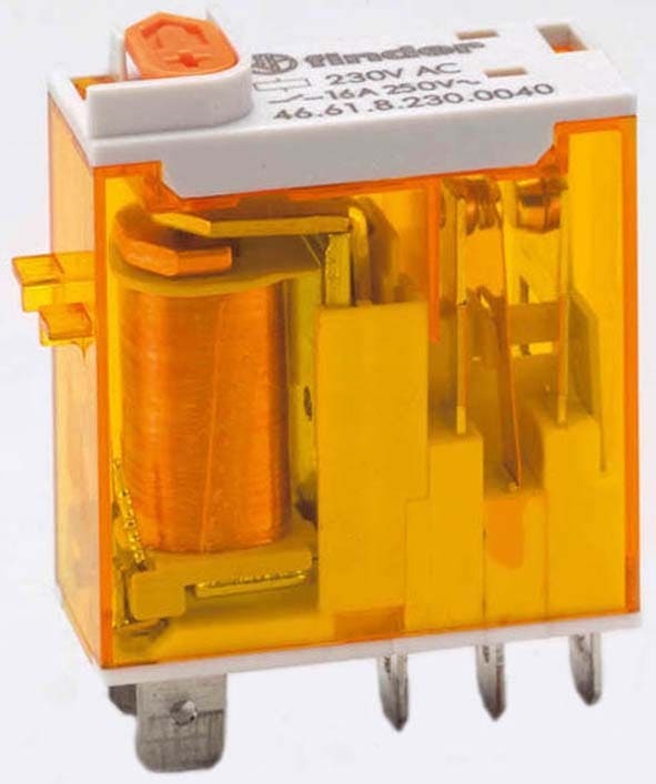 Finder Finder 16A SPDT Relay 230Vac LED indi'