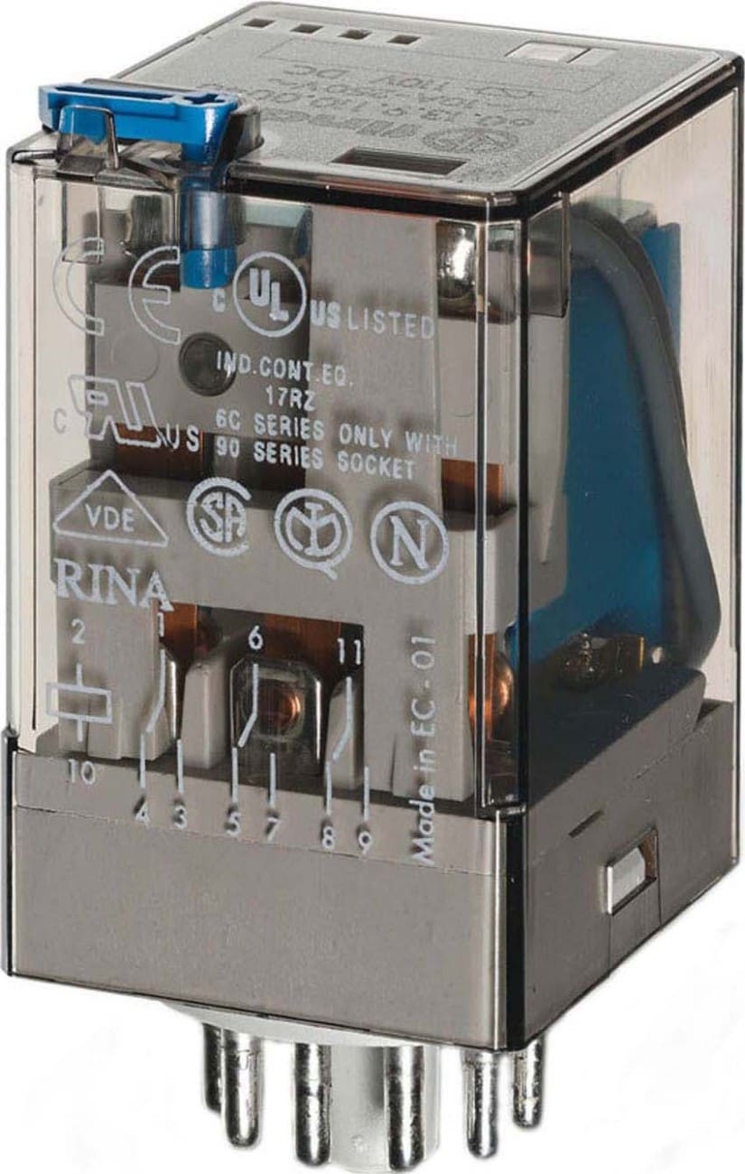 Finder 10AMP POWER RELAY 24VDC 11 PIN PLUG-IN