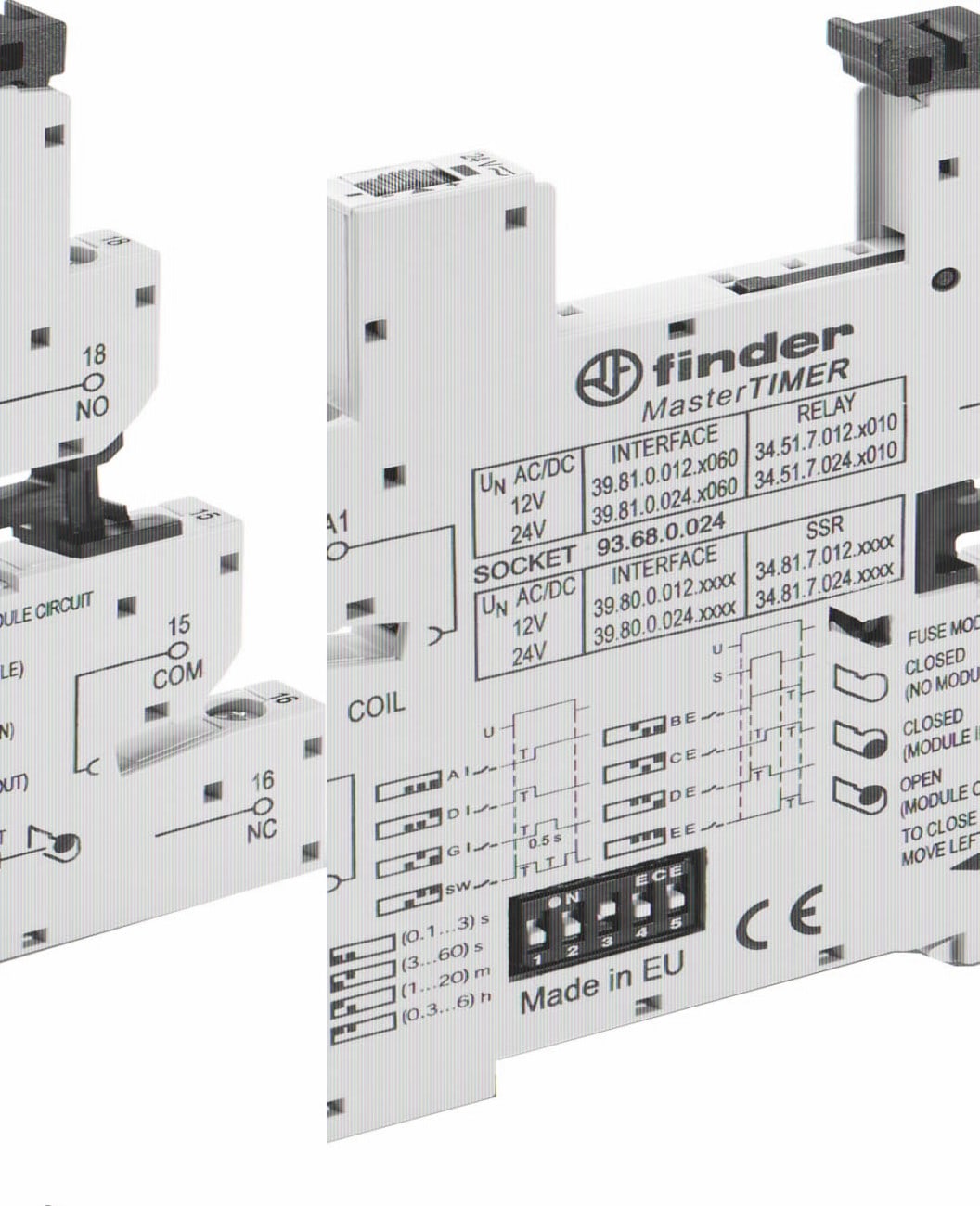 Finder NEW TIMED SOCKET 8 FUNCTION 0.1S-6H