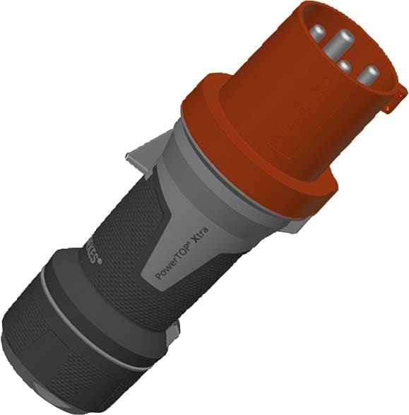 Mennekes PowerTOPxtra Plug IP44 63A 4p 400V 6h