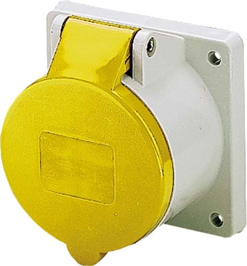 Mennekes Straight Panel Socket IP44 16A 3p 110V 4