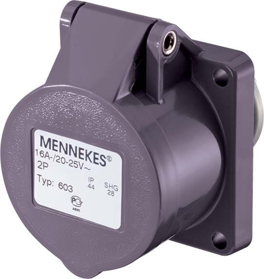Mennekes Mennk 603 16A 2P 25V Purple