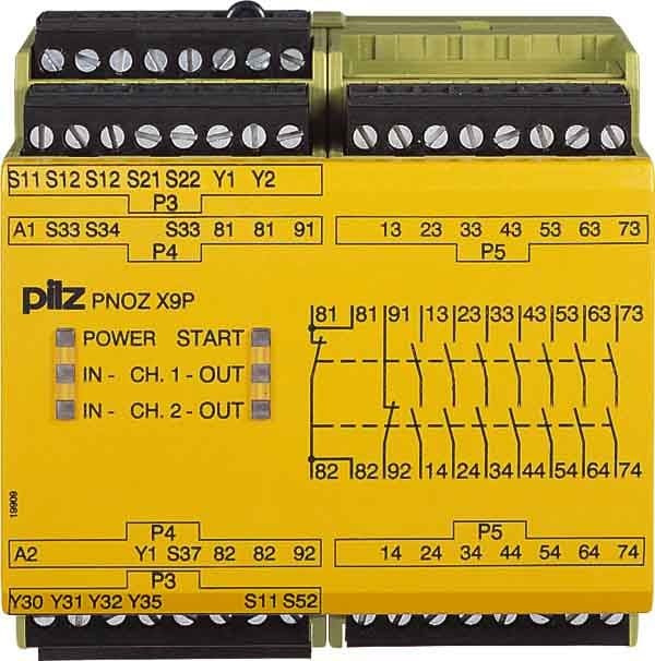 Pilz PNOZ X9 100-120VAC 24VDC 7n/o 2n/c 2so
