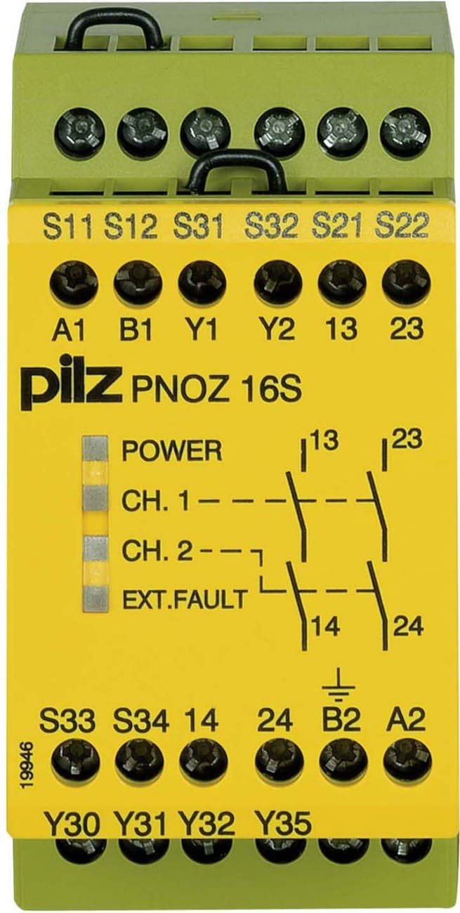 Pilz PNOZ 16S 110VAC 24VDC 2n/o 2so