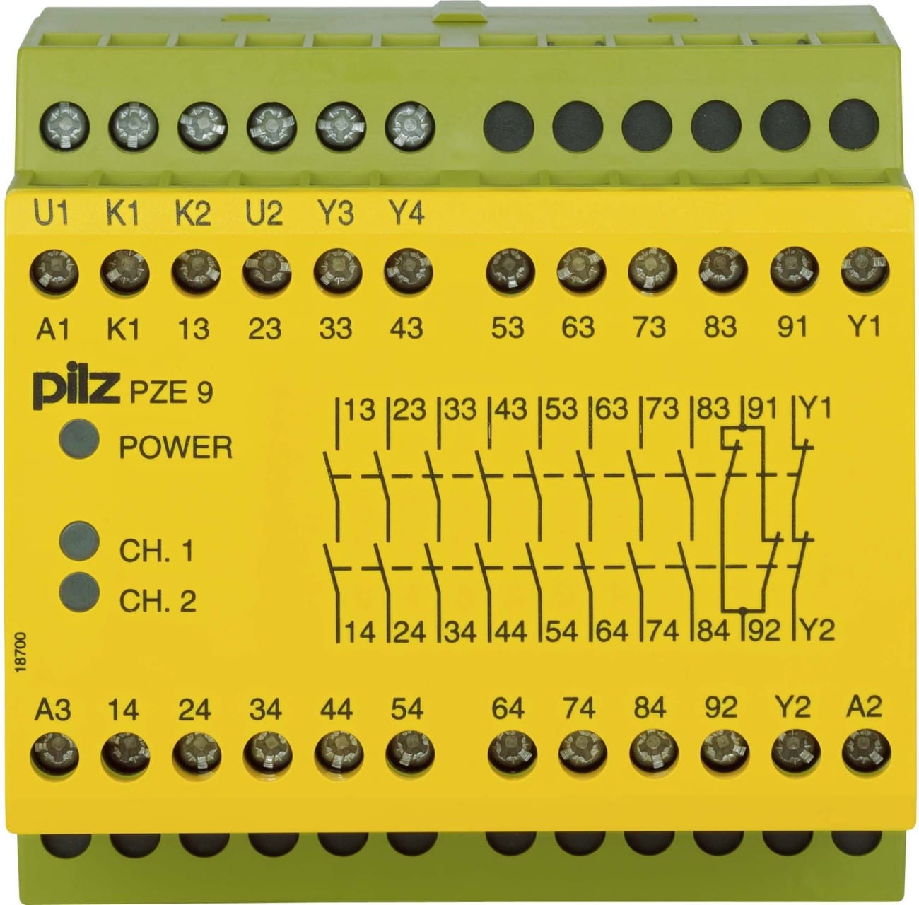 Pilz PZE 9 24VDC 8n/o 1n/c