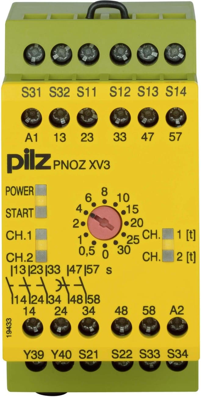 Pilz PNOZ XV3 30/24VDC 3n/o 2n/o t